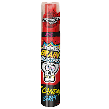 brain blaster sour candy spray strawberry